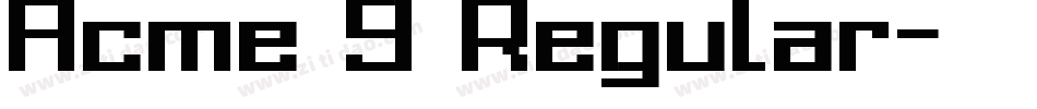 Acme 9 Regular字体转换